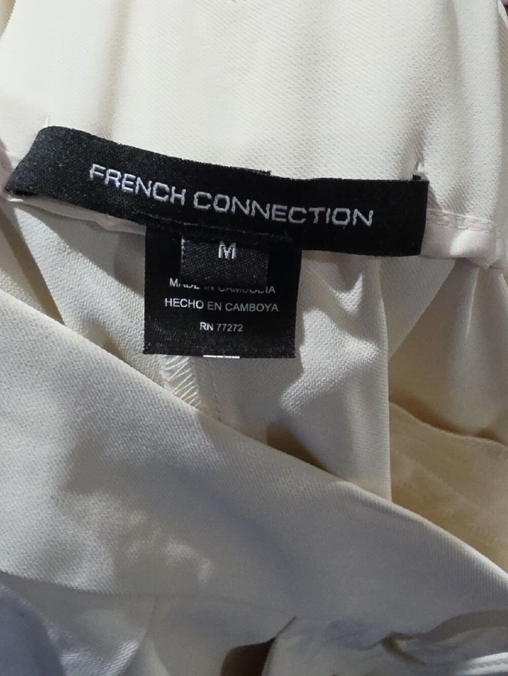 French Connection Ivory Wide-Leg High Waist Trousers Size M - Picture 7 of 8